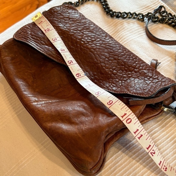 Maxon Collection Pebbled Leather Crossbody Italy Distressed old world boho vibe - Picture 16 of 17